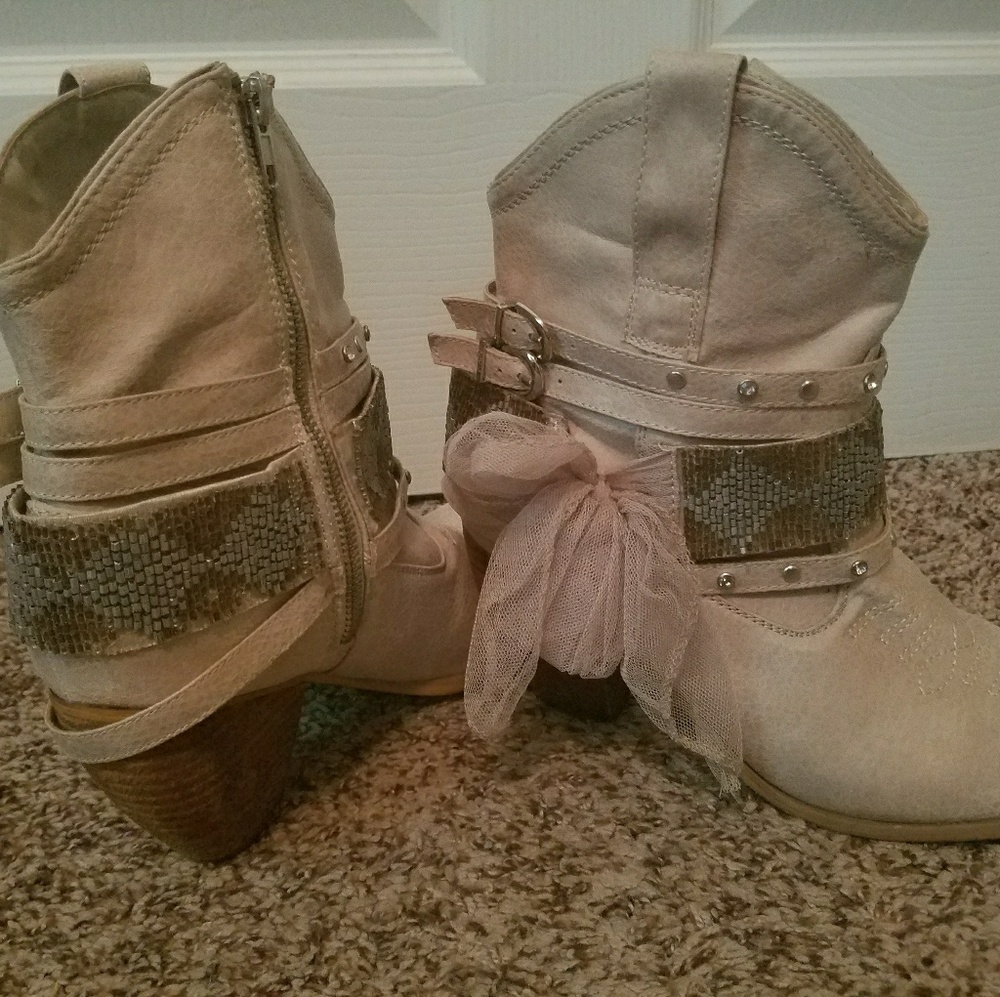 Ankle Booties with Embellishments